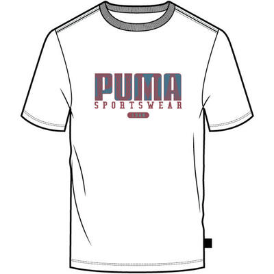 Hemden universeel voor heren puma graphics retro tee