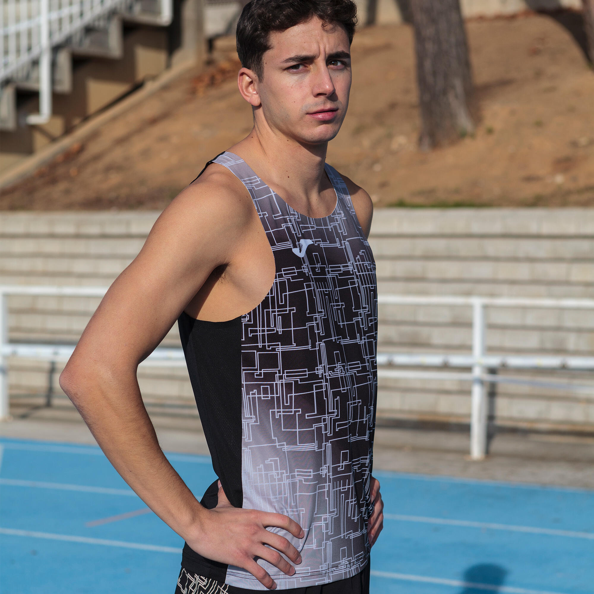Camiseta Tirantes Running Hombre Joma Elite VIII Negro 2/5