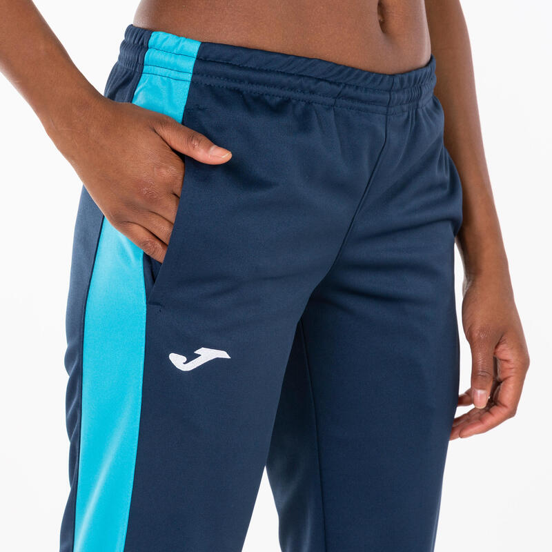 Calça Comprida Futebol Mulher Joma Championship IV Azul Marinho