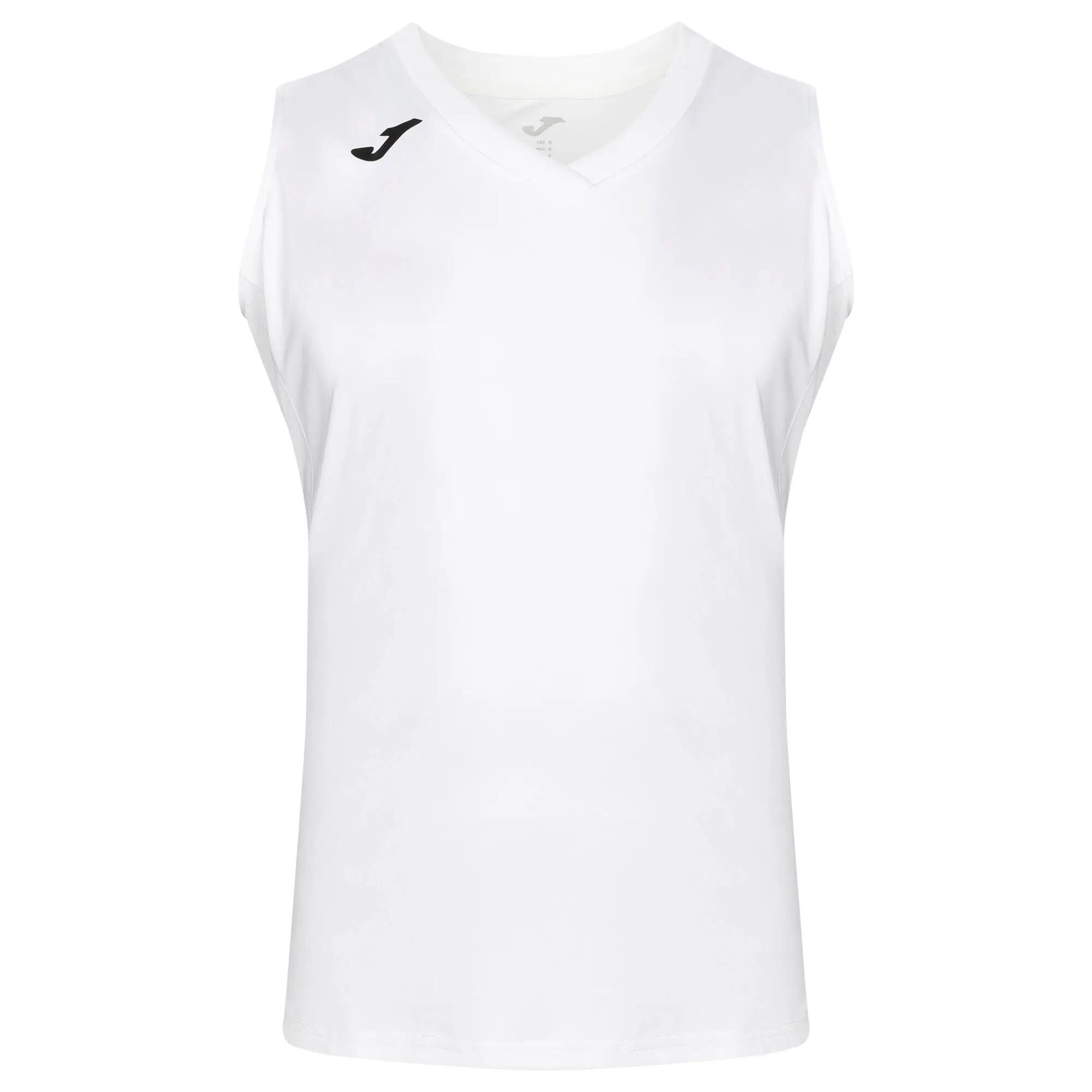 Camiseta Sin Mangas Baloncesto Mujer Joma Cancha III Blanco 4/5