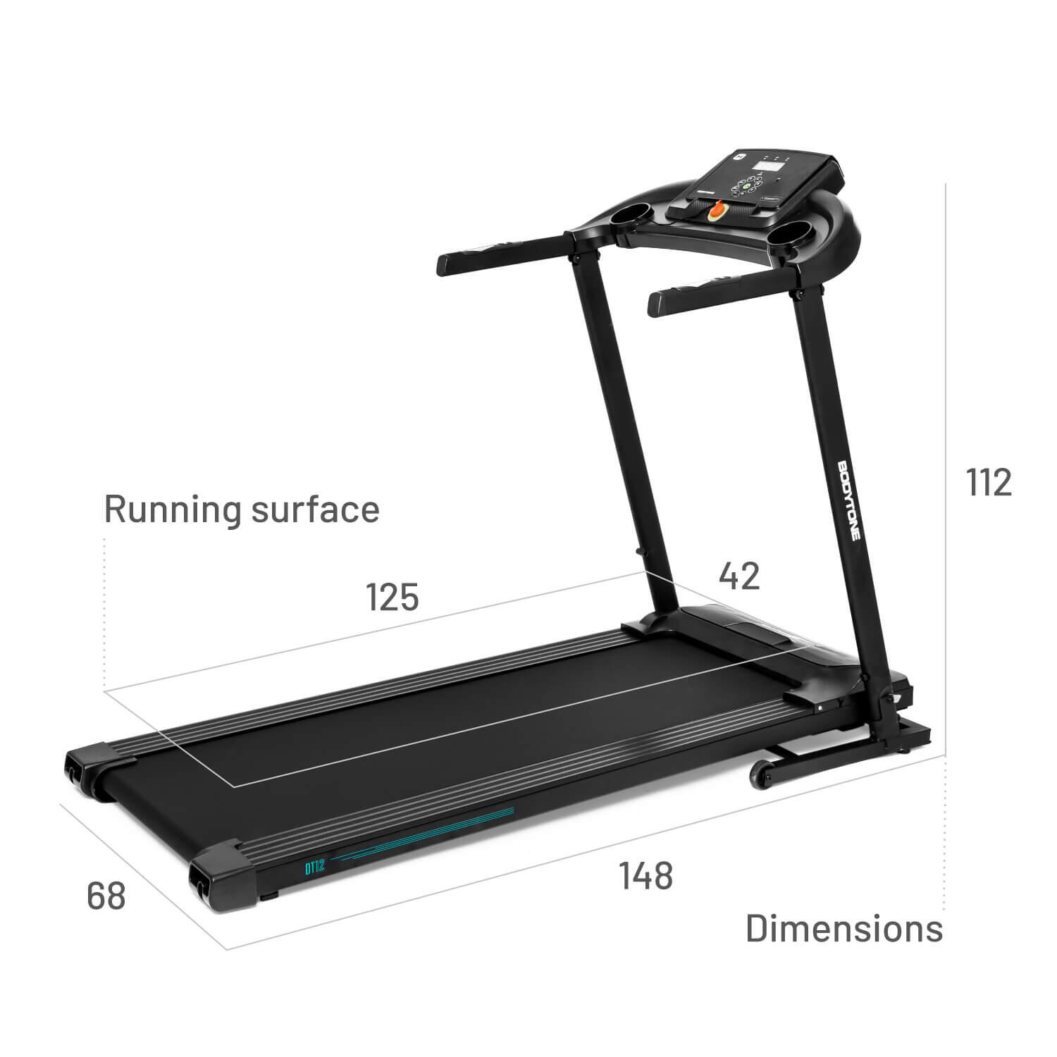 Segunda vida – Cinta de correr plegable Bodytone bluetooth, pantalla LCD 12km/h 6/7