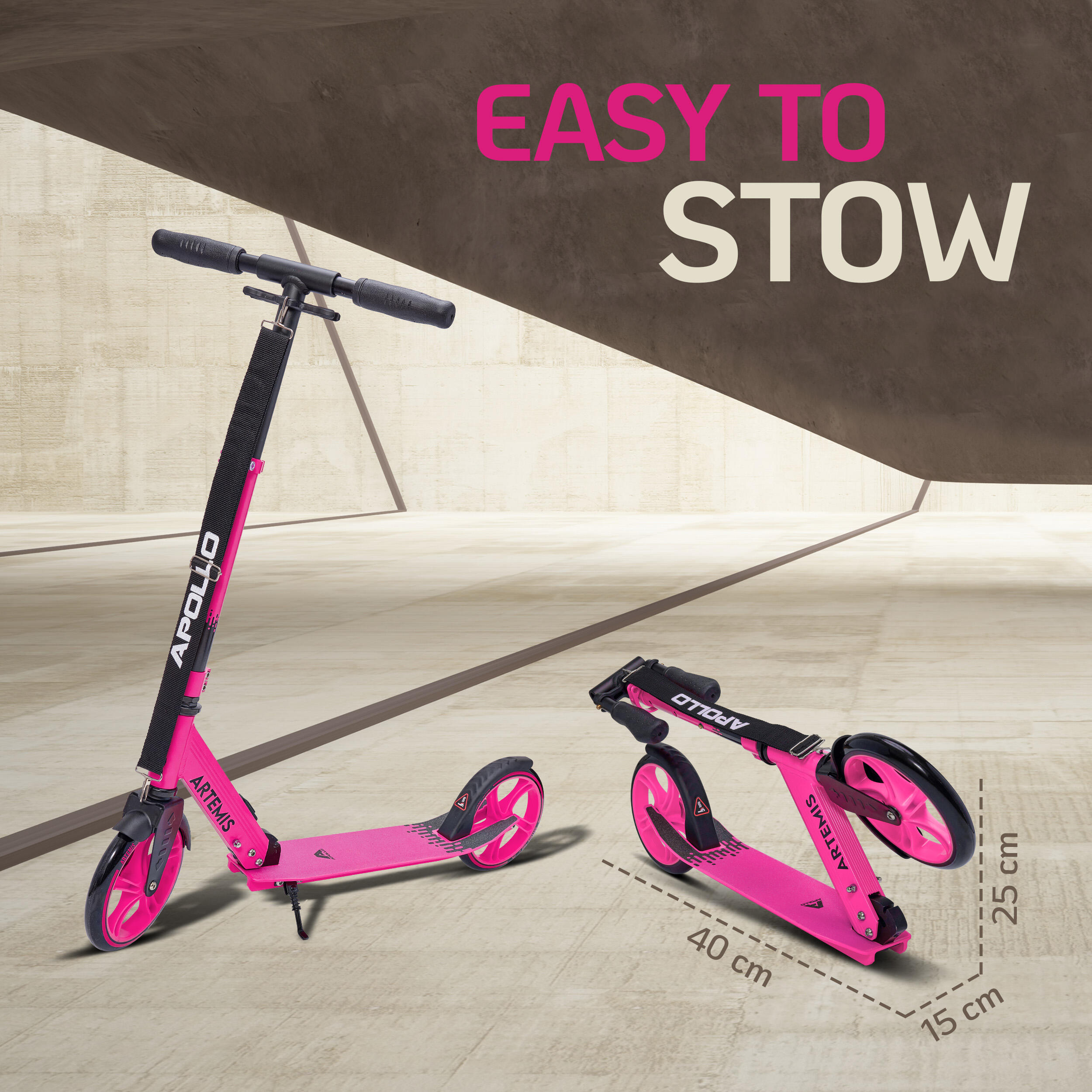 Artemis City Trottinette réglable pliable, grandes roues pour enfants dès 6 ans 3/7