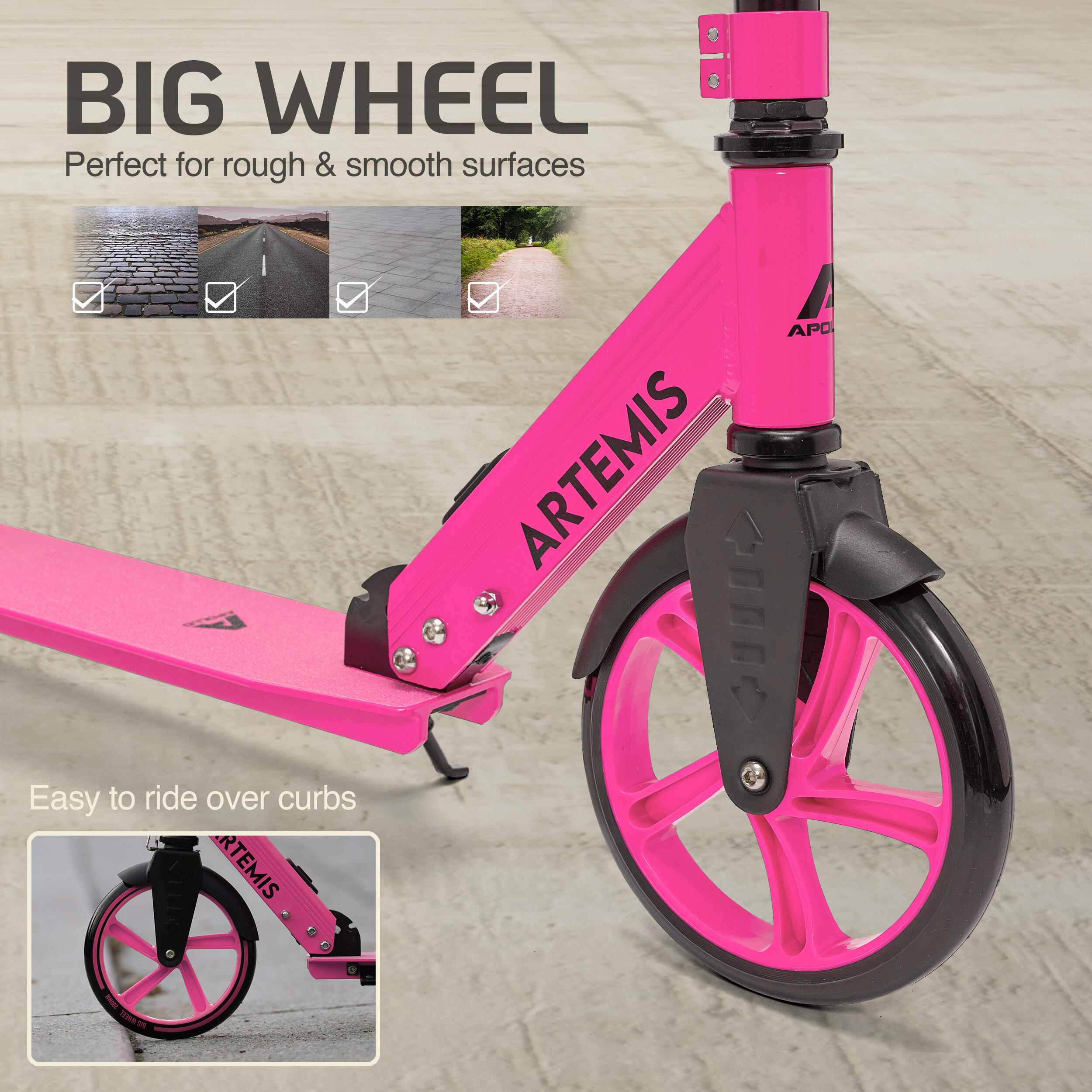 Artemis City Trottinette réglable pliable, grandes roues pour enfants dès 6 ans 6/7