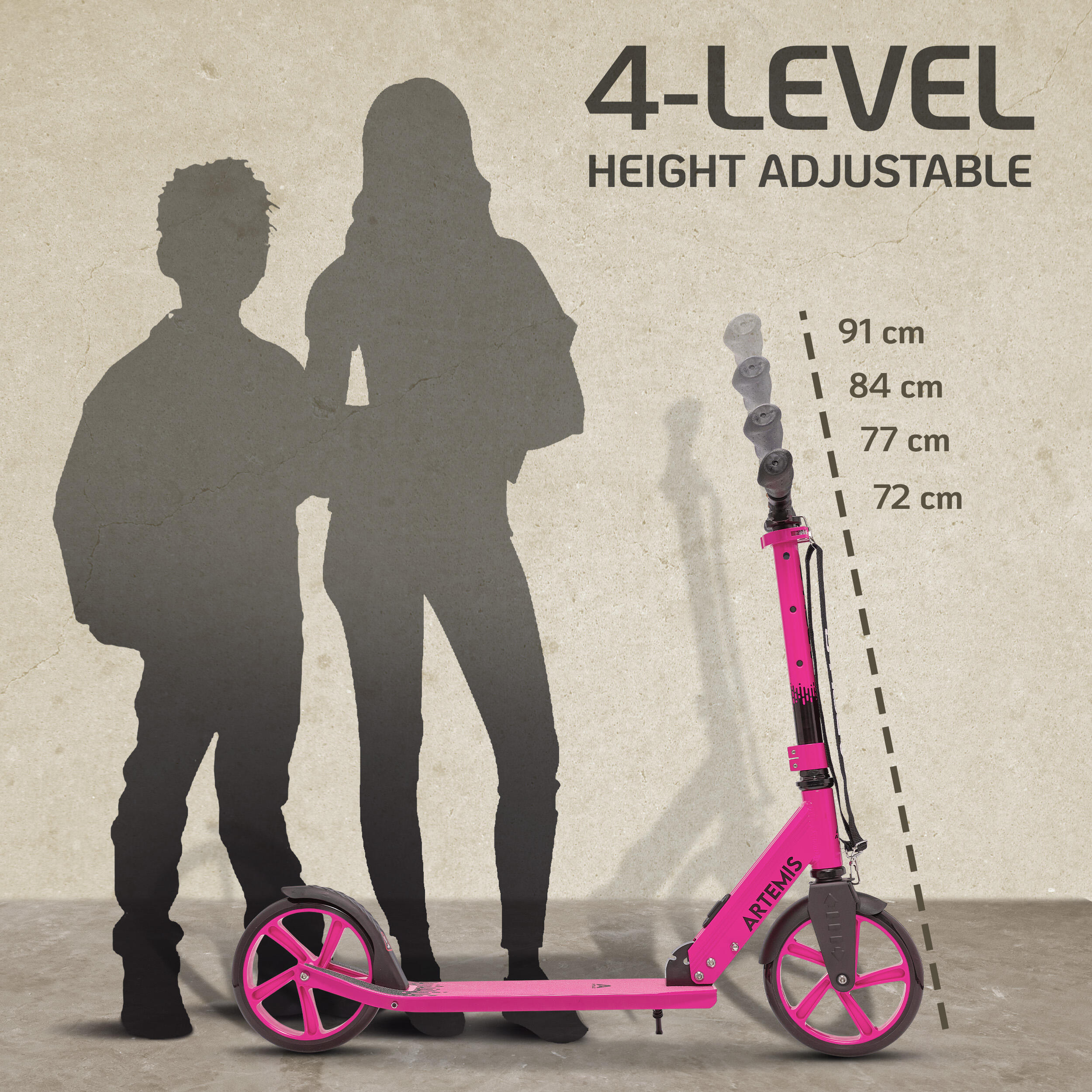 Artemis City Trottinette réglable pliable, grandes roues pour enfants dès 6 ans 7/7