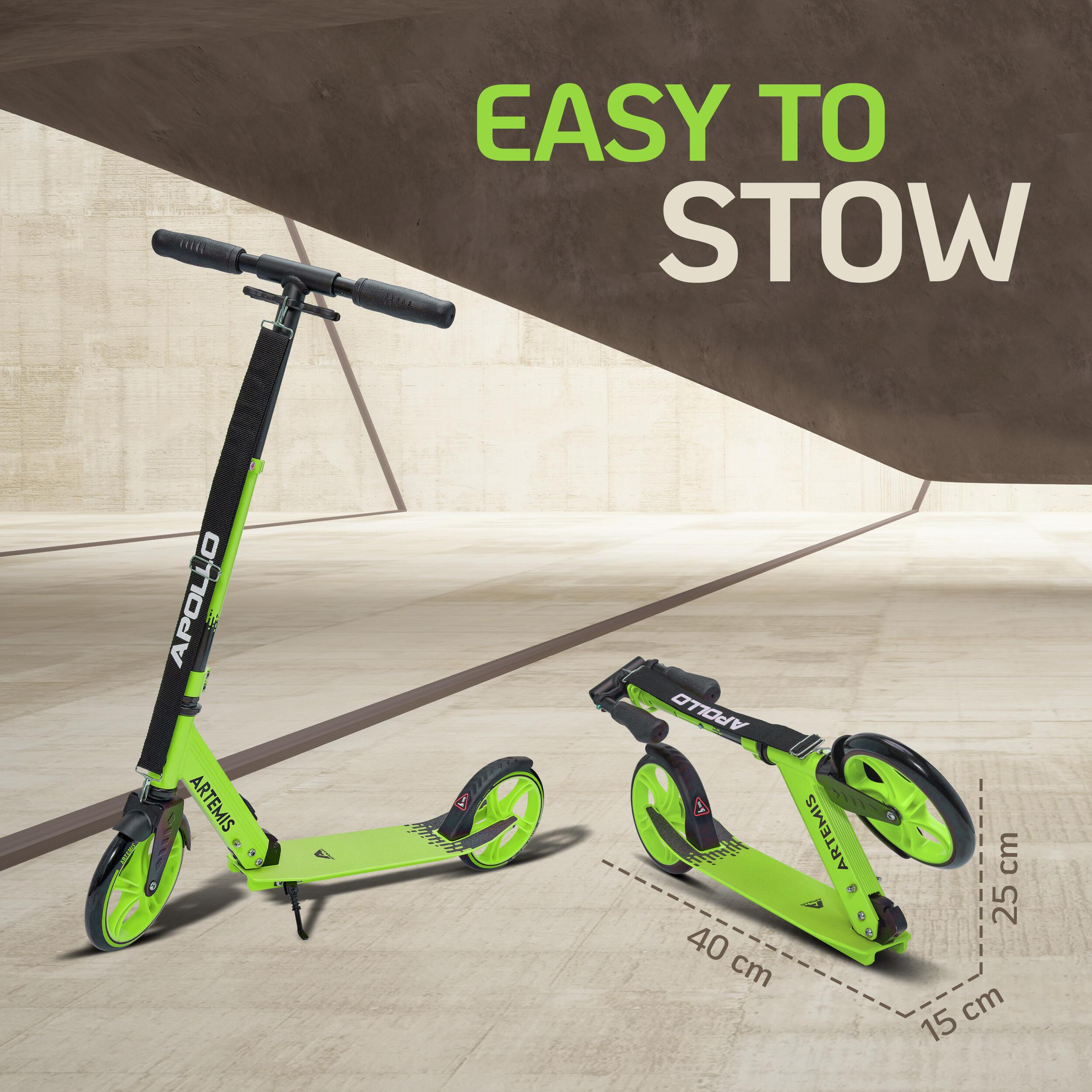 Artemis City Trottinette réglable pliable, grandes roues pour enfants dès 6 ans 3/7