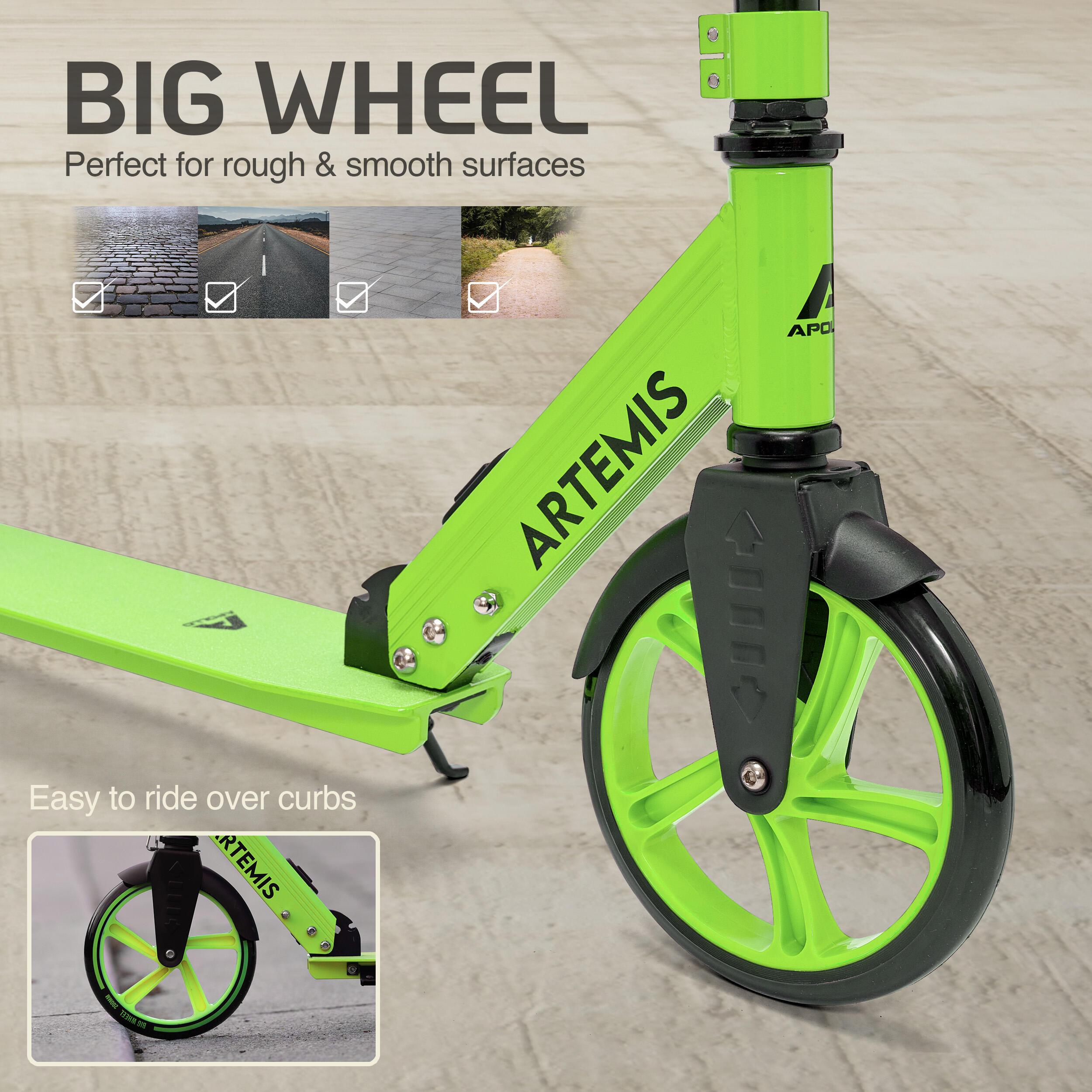 Artemis City Trottinette réglable pliable, grandes roues pour enfants dès 6 ans 6/7