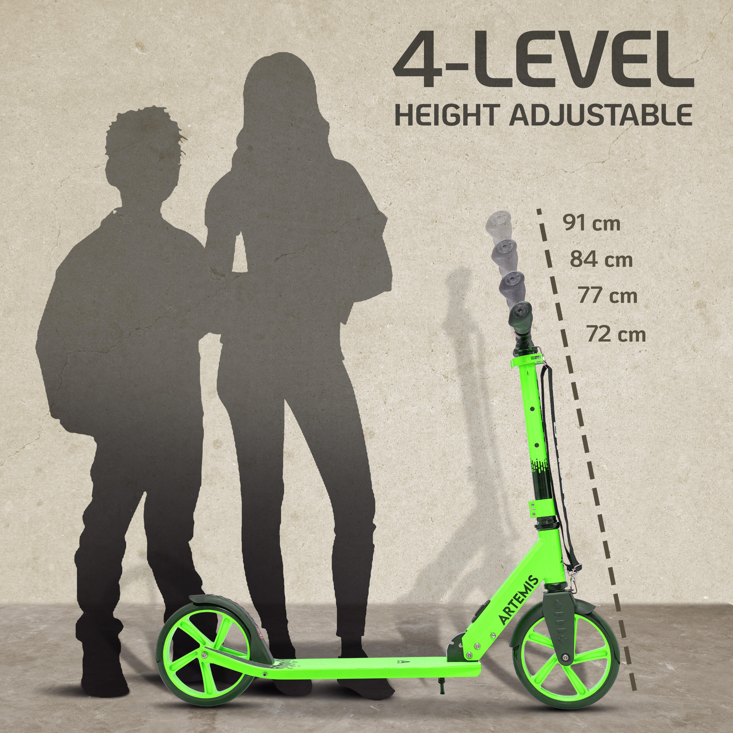 Artemis City Trottinette réglable pliable, grandes roues pour enfants dès 6 ans 7/7