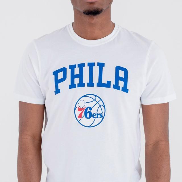 Camisetas para Hombre New era Philadelphia 76ers Blanco