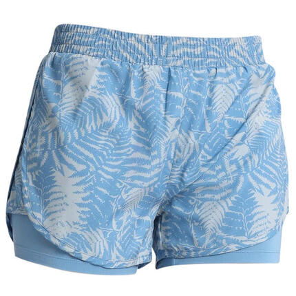 Short PRO TRAINING Femme (Bleu Pastel Foncé / Gris Argenté)