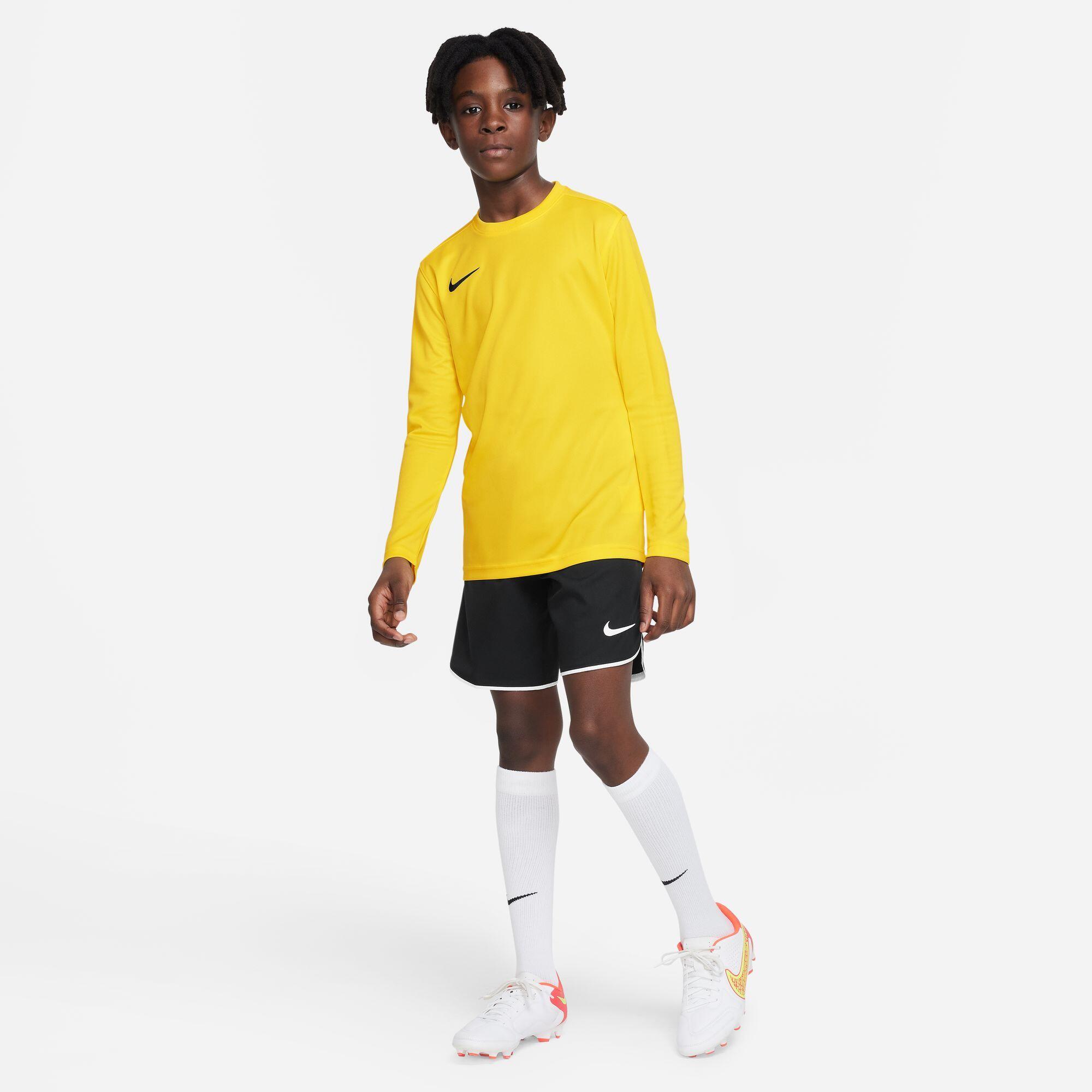 Maglie maniche lunghe da calcio junior nike giallo 3/4