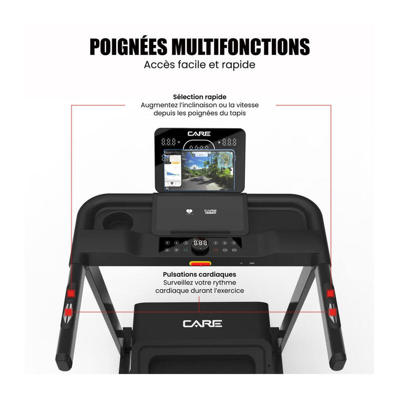 Tapis de course connecté - 16km/h - CARE - Jogger max - KINOMAP