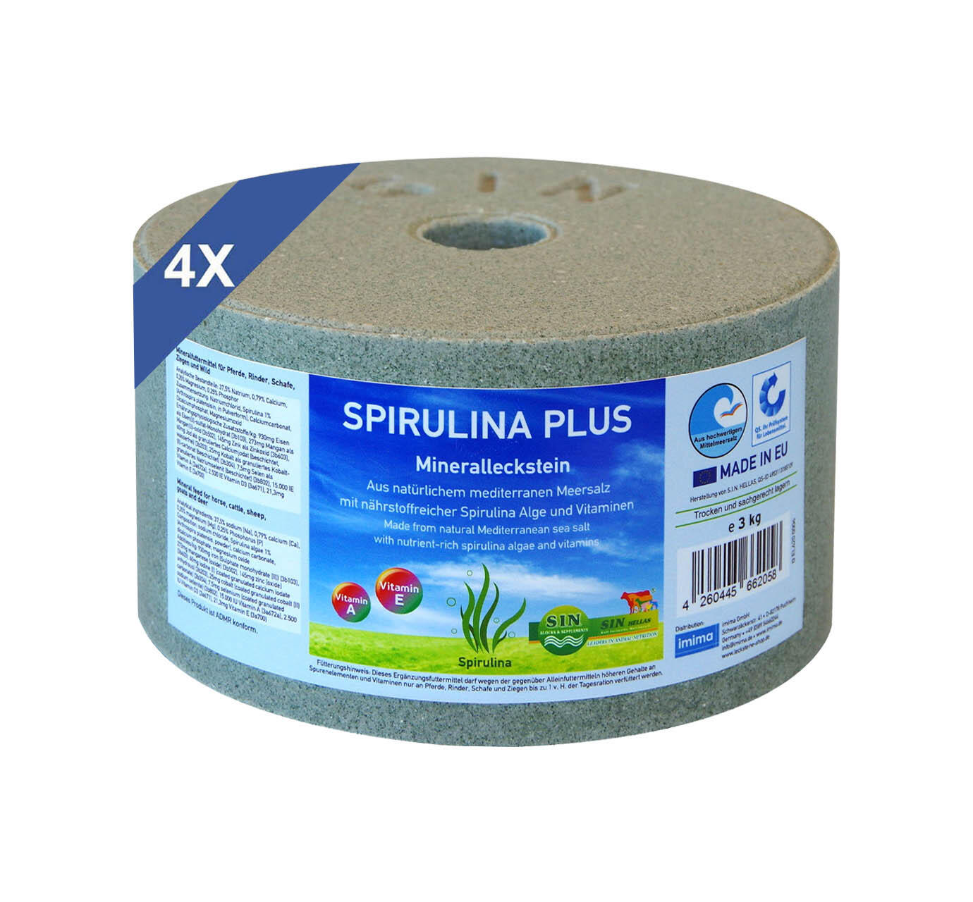 IMIMA SPIRULINA PLUS Minerale liksteen, Set van 4