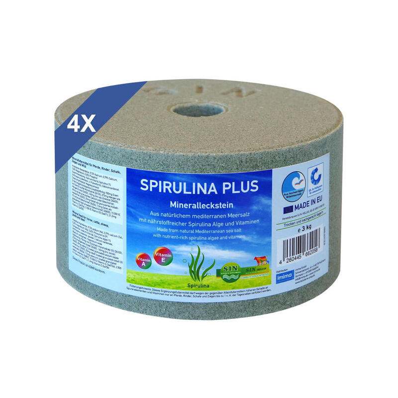 SPIRULINA PLUS - mineraal liksteen, set met 4x 3kg