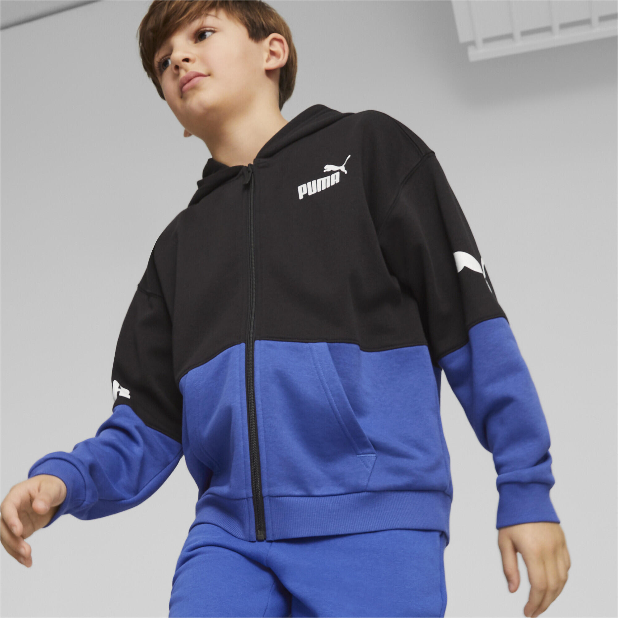 Felpa Sportiva Bambino Puma Power Fz Tr 3/7