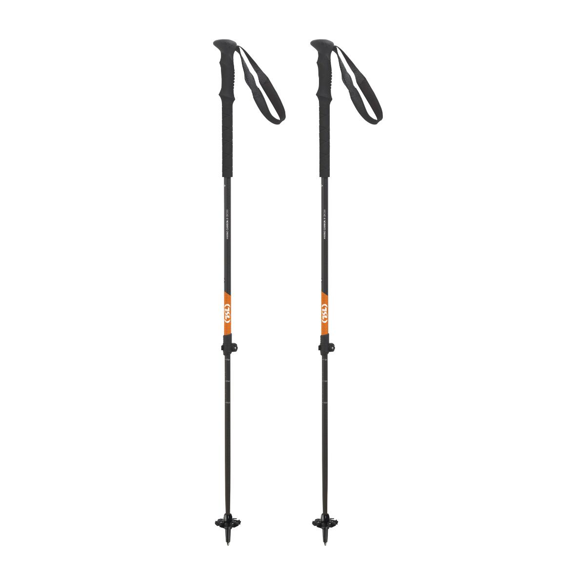 Tsl - Bâtons De Trekking  Tsl - Télescopique - Hiking Carbone 2 Cross - Bâton De Randonnée - Orange - 135 Cm - Decathlon