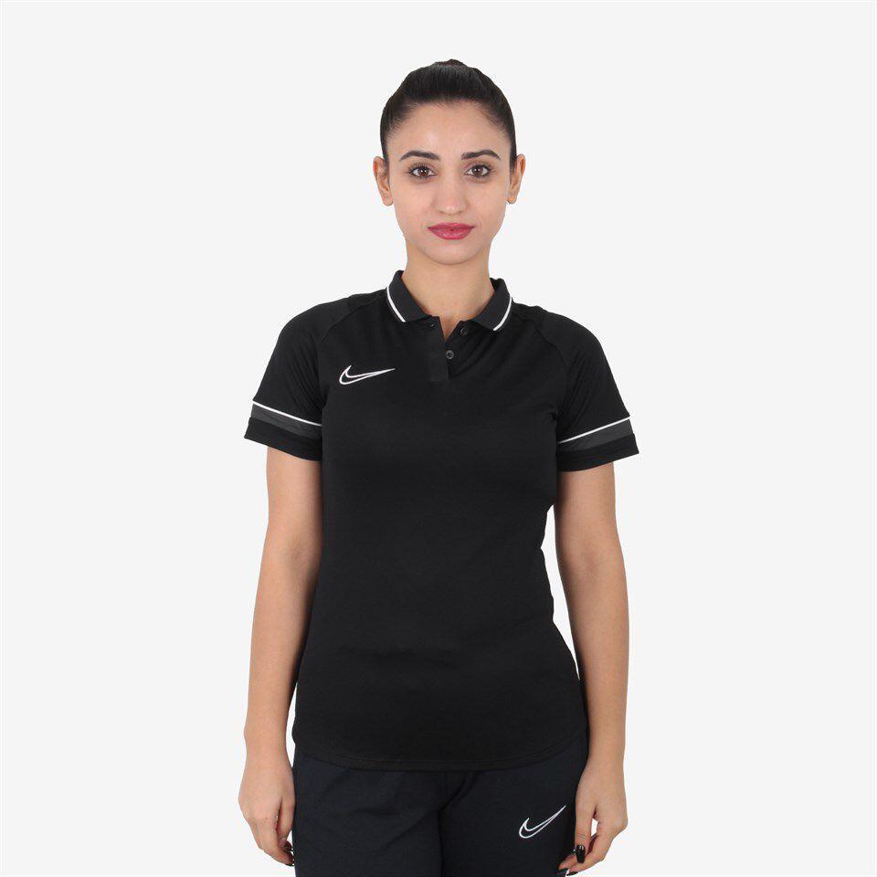 Nike Academy 21 Polo Dames - Zwart / Antraciet | S 2/4