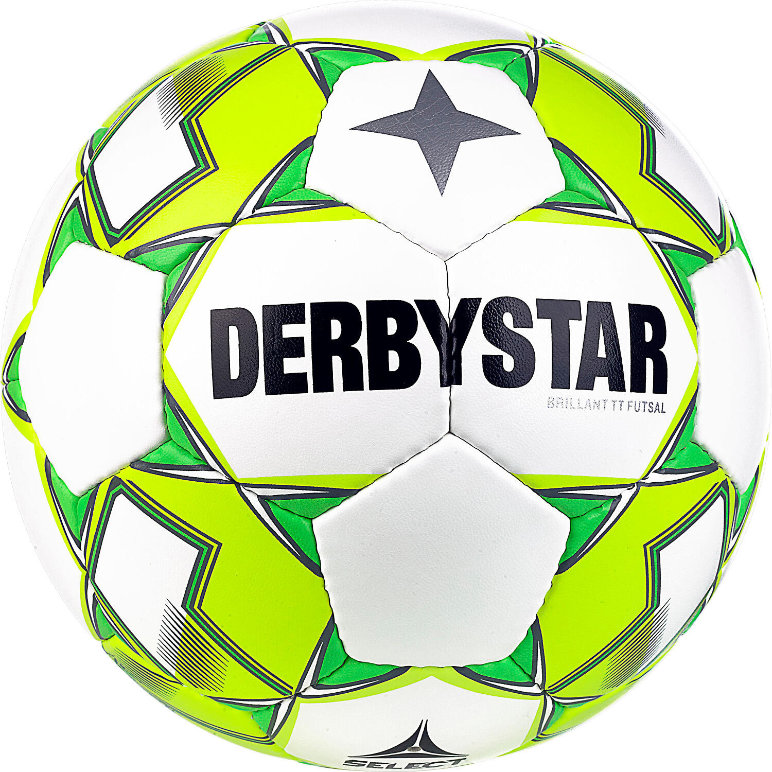 DERBYSTAR Futsalball Brillant TT Fußball Unisex Weiß-Gelb-Grün