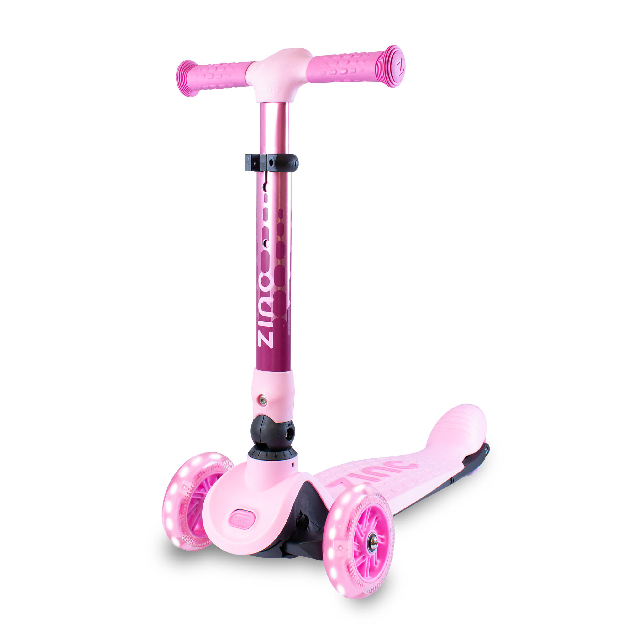 ZINC Zinc Flyte 3 Wheeled Folding Scooter Ruby Pink