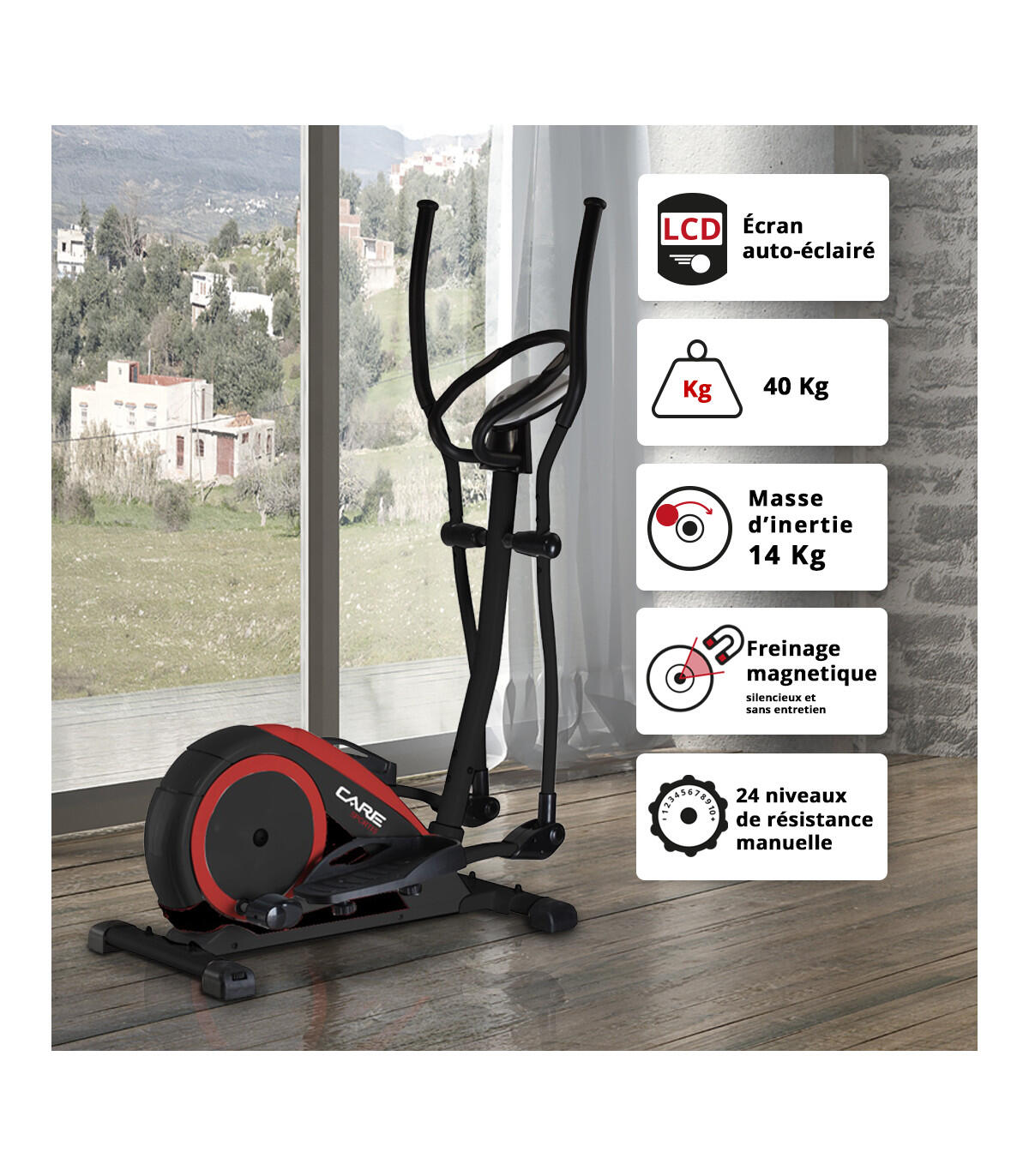 Vélo elliptique SPORTIS - CARE - connecté 4/5