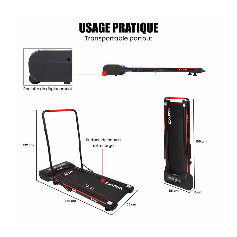 Tapis de marche 6km/h CARE CT900 CARE FITNESS Decathlon