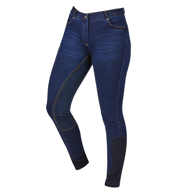 Pantalon d´équitation SHONA FULL Femme (Bleu marine / Denim)