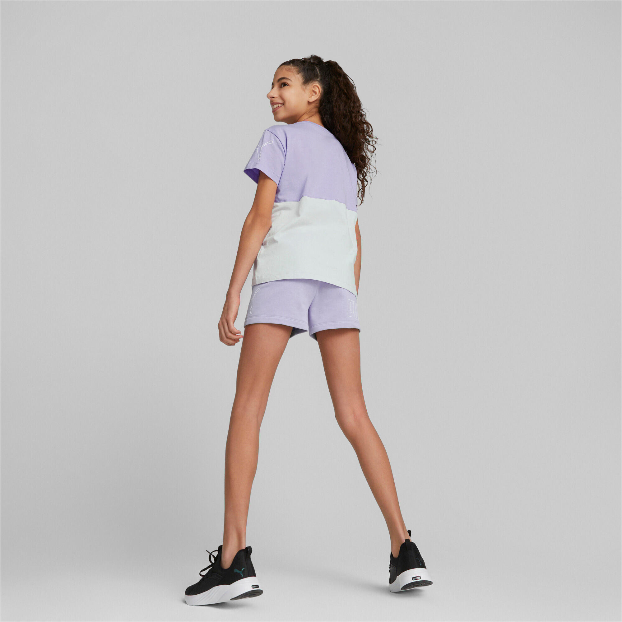 Koszulka Sportowa Dziewczęca Puma Power Colorblock 6/7