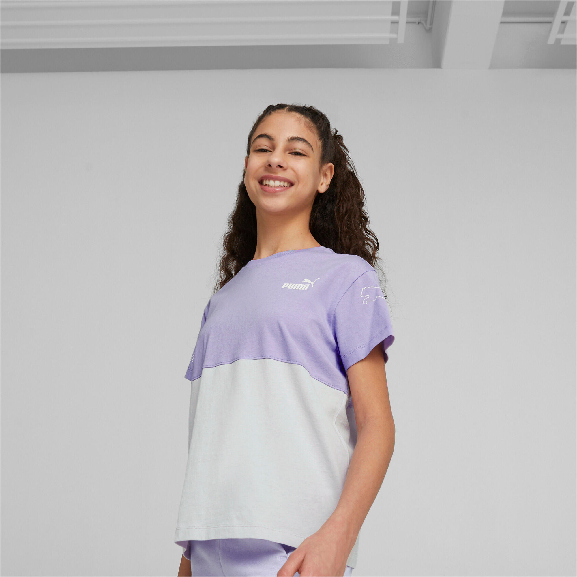 Koszulka Sportowa Dziewczęca Puma Power Colorblock 4/7