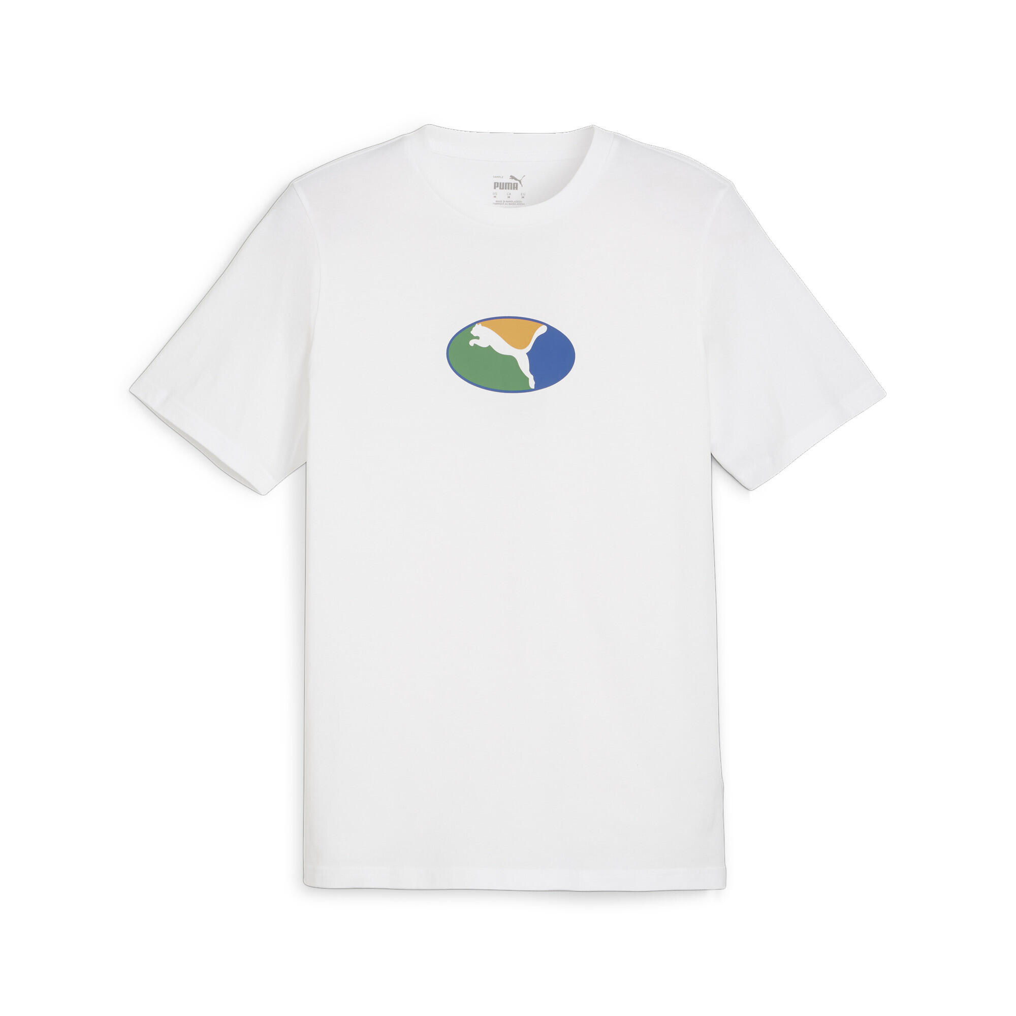 T-shirt puma graphics execution tee, branco, homens