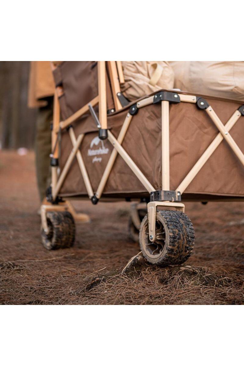 Carro Plegable de Transporte Alta Capacidad Ligero Naturehike Marrón 3/7