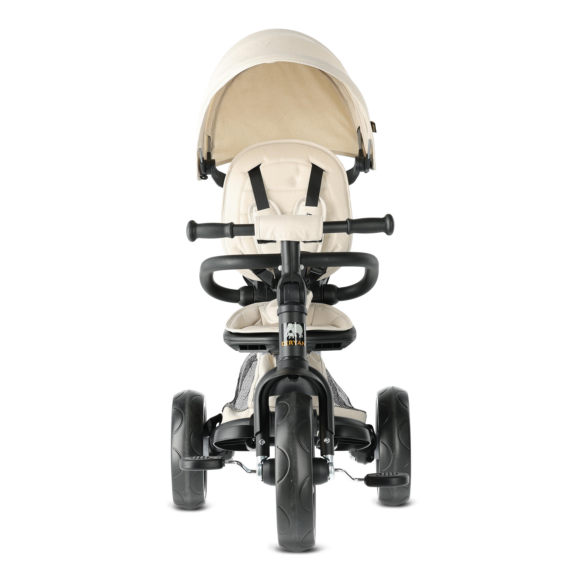 Tricycle Explorer - Pliable avec panier - Rotation à 360º - Crème 5/8