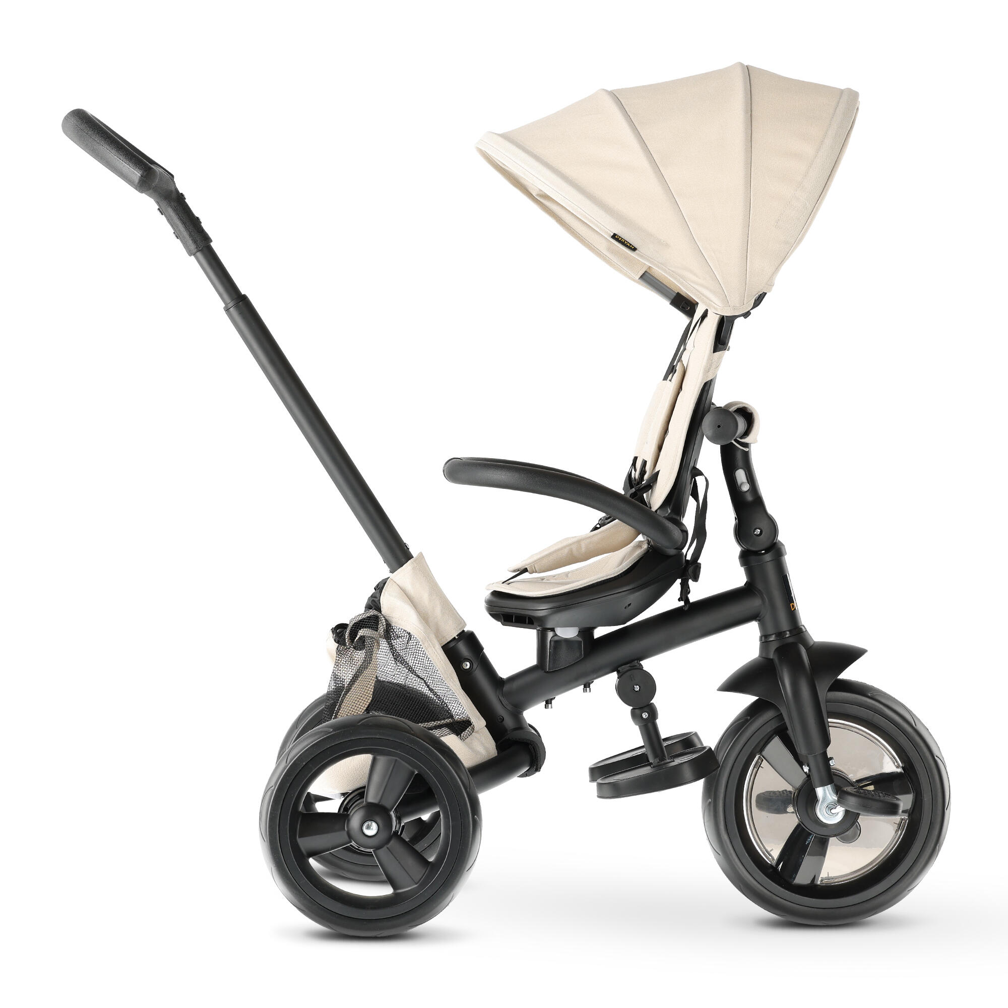 Tricycle Explorer - Pliable avec panier - Rotation à 360º - Crème 4/8