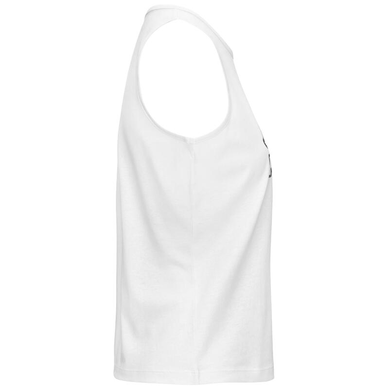 kappa canotta da donna in cotone bianco da fitness