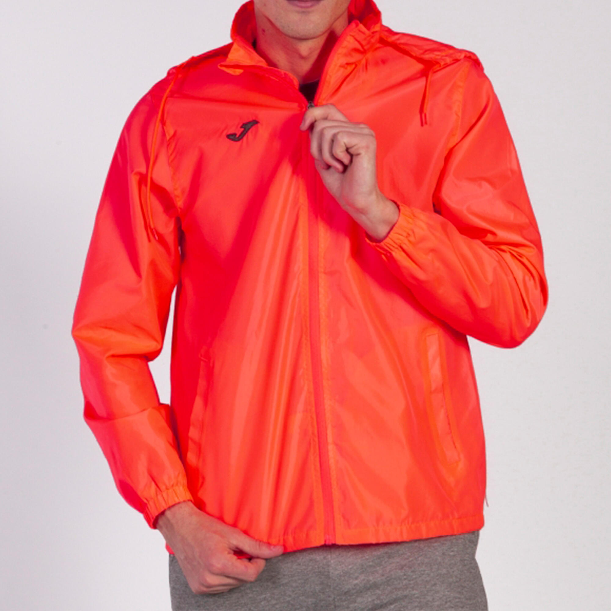 Giacca Antipioggia running uomo Iris Fluo Coral JOMA Decathlon - Main Image