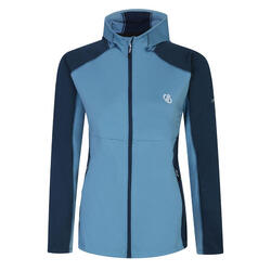 Dames Convey II Hooded Core Stretch Midlayer (Niagra Blauw)