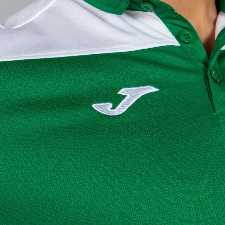 Polo Manches Courtes Football Homme Joma Hobby II Vert 4/7
