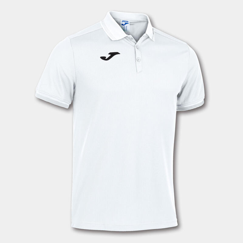 Polo Manga Corta Fútbol Hombre Joma Campus III Blanco