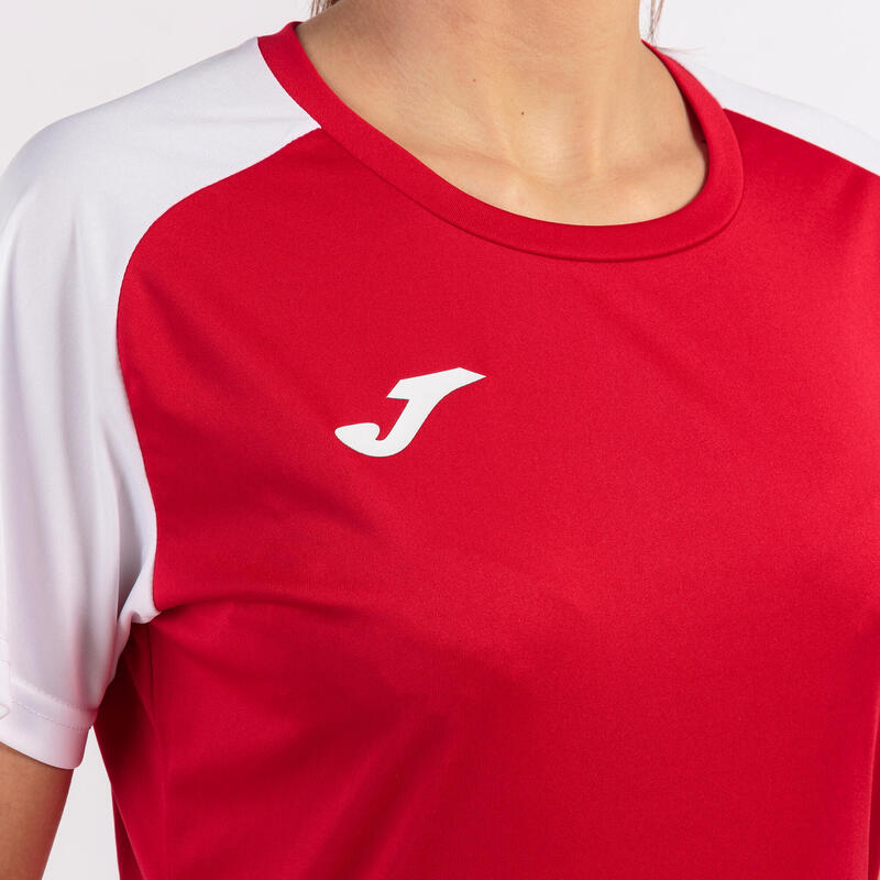 Camiseta Manga Corta Fútbol Mujer Joma Academy IV Rojo