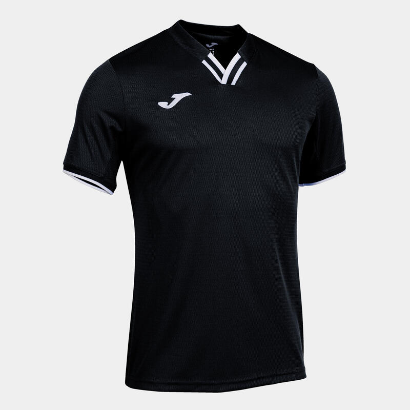 Camiseta Manga Corta Fútbol Niños Joma Toletum IV Negro