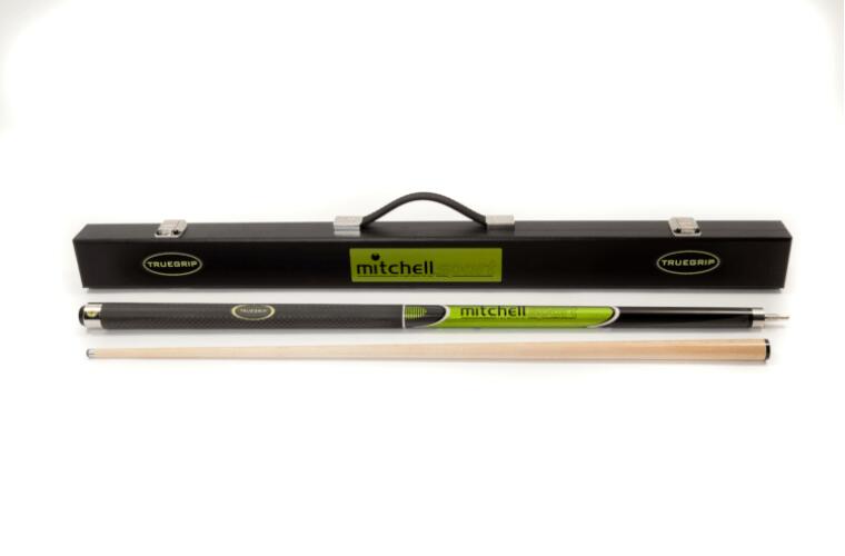 Mitchell Green Pool Snooker Billiard Cue 2 piece with Case