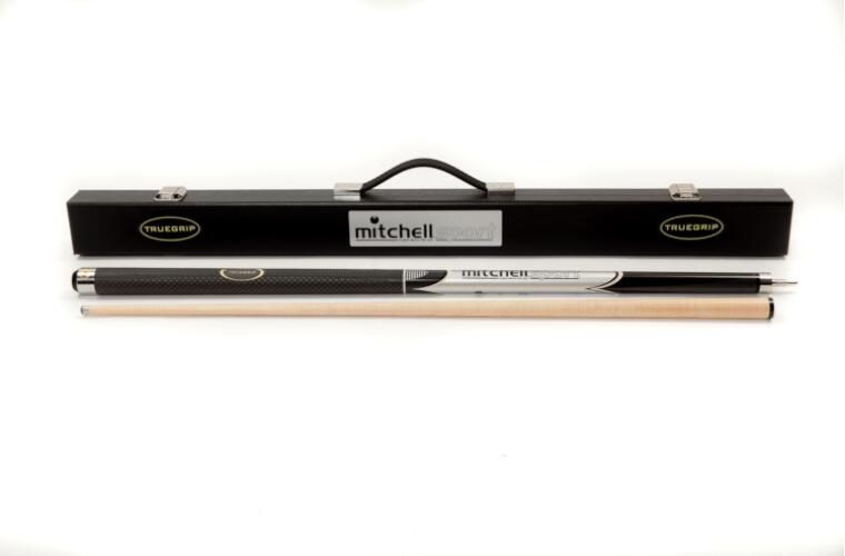 Mitchell Silver Pool Snooker Billiard Cue 2 piece with Case