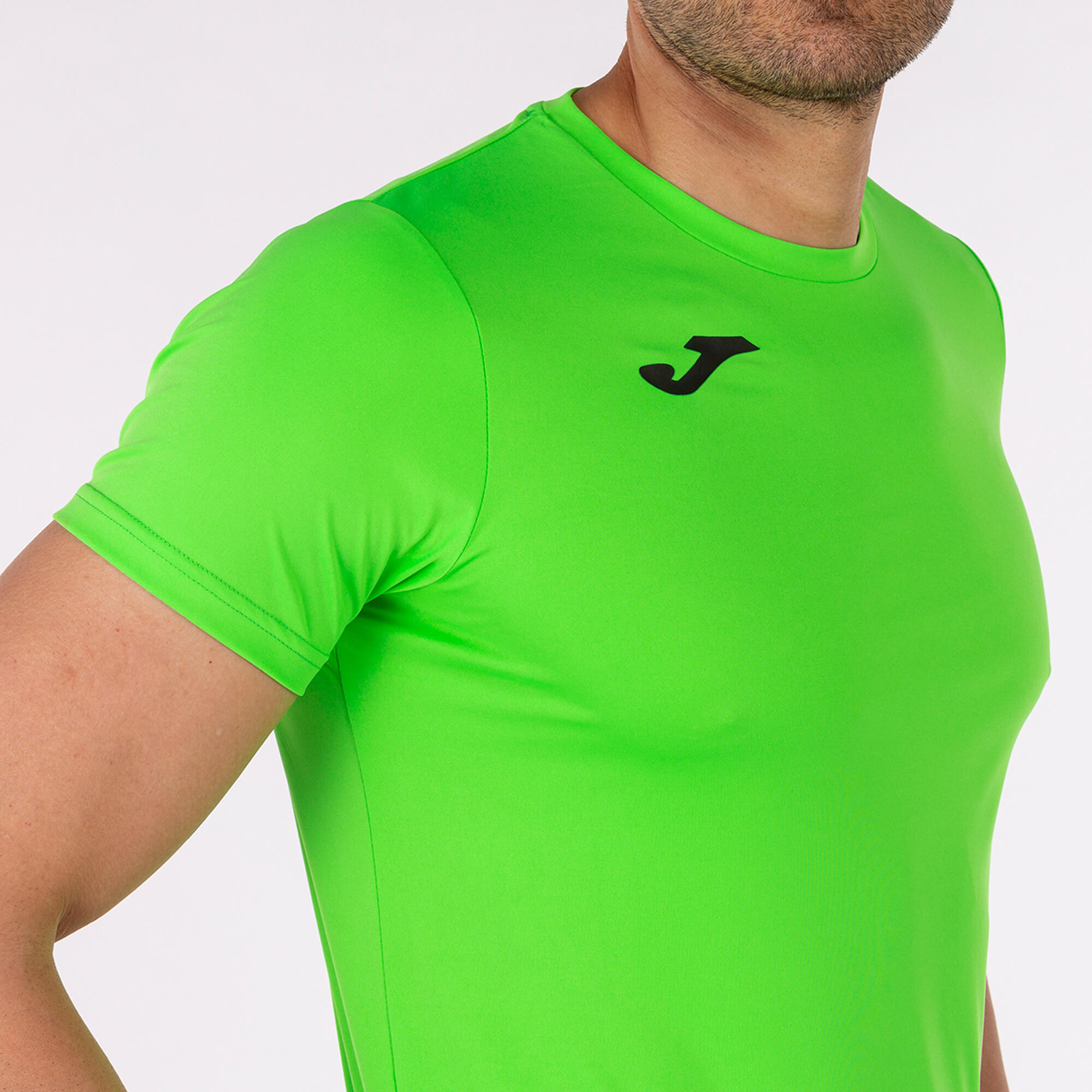 Maillot Manches Courtes Running Homme Joma Record II Vert Fluo 5/5