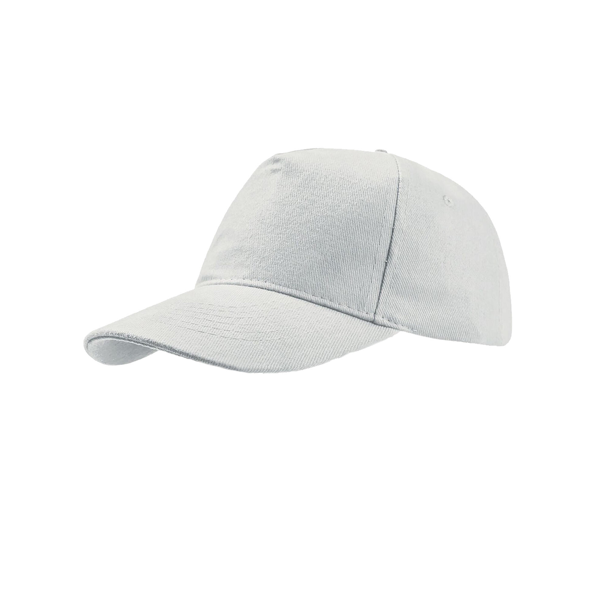 ATLANTIS Liberty Five Buckle Heavy Brush Cotton 5 Panel Cap (White)
