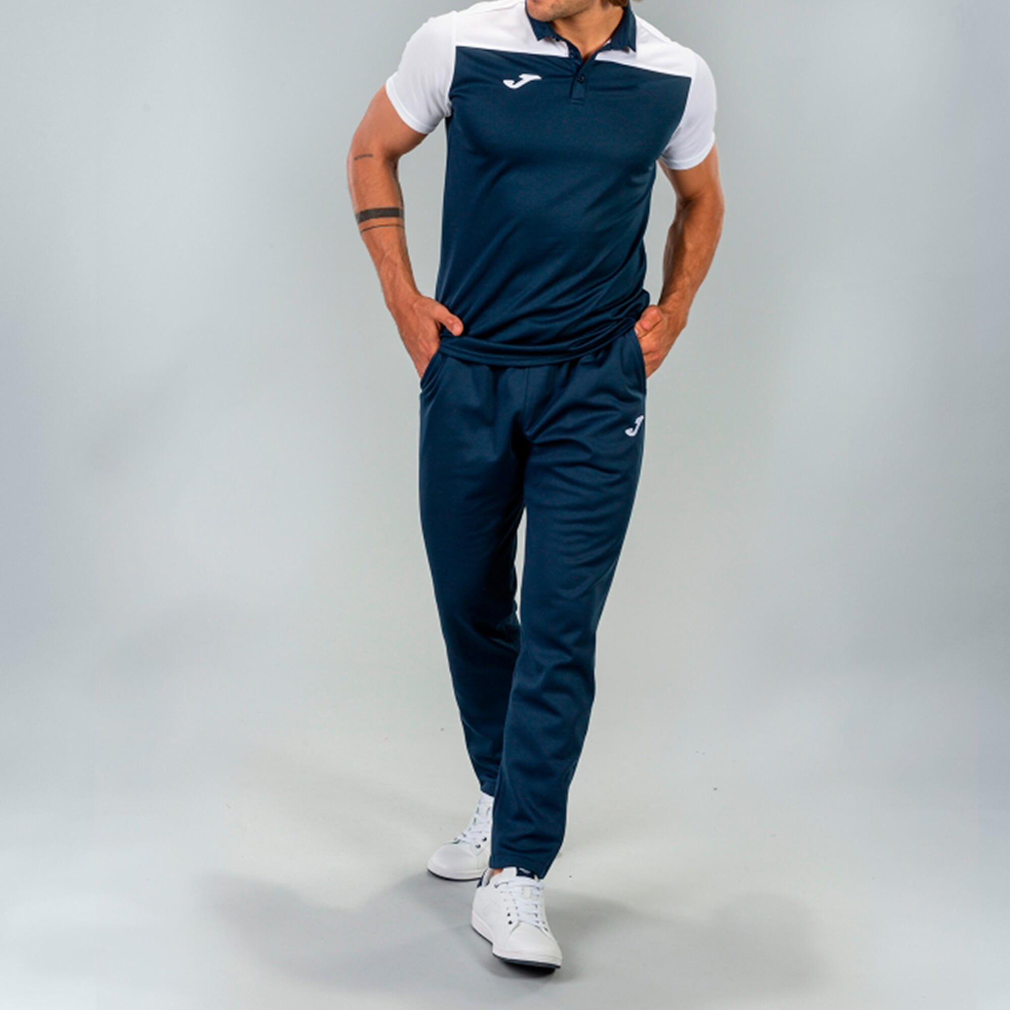 Polo Manches Courtes Football Enfants Joma Hobby II Bleu Marine 3/5