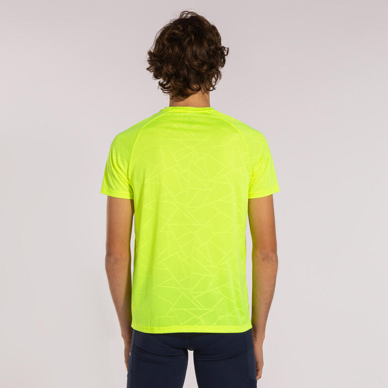 Camiseta Manga Corta Running Hombre Joma Elite IX Amarillo Flúor