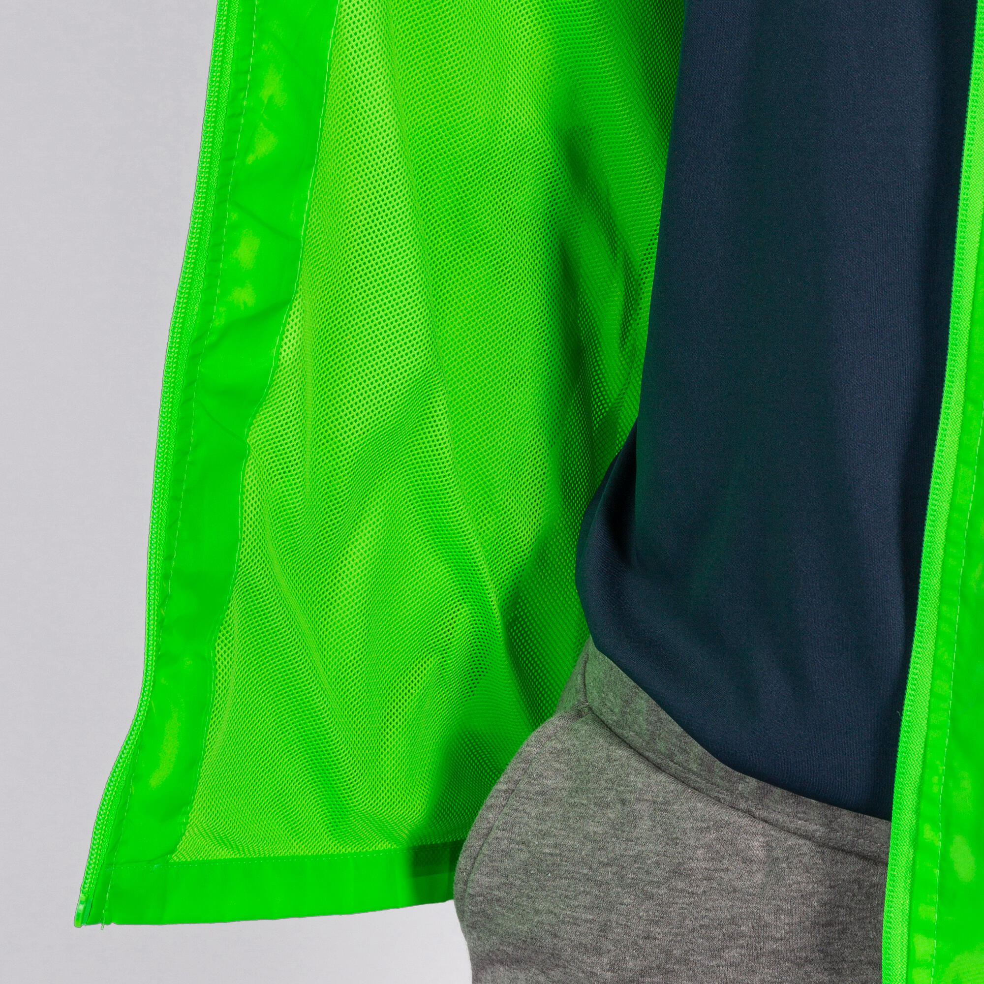Giacca Antipioggia Running uomo Iris Fluor Green, Cyan 3/7