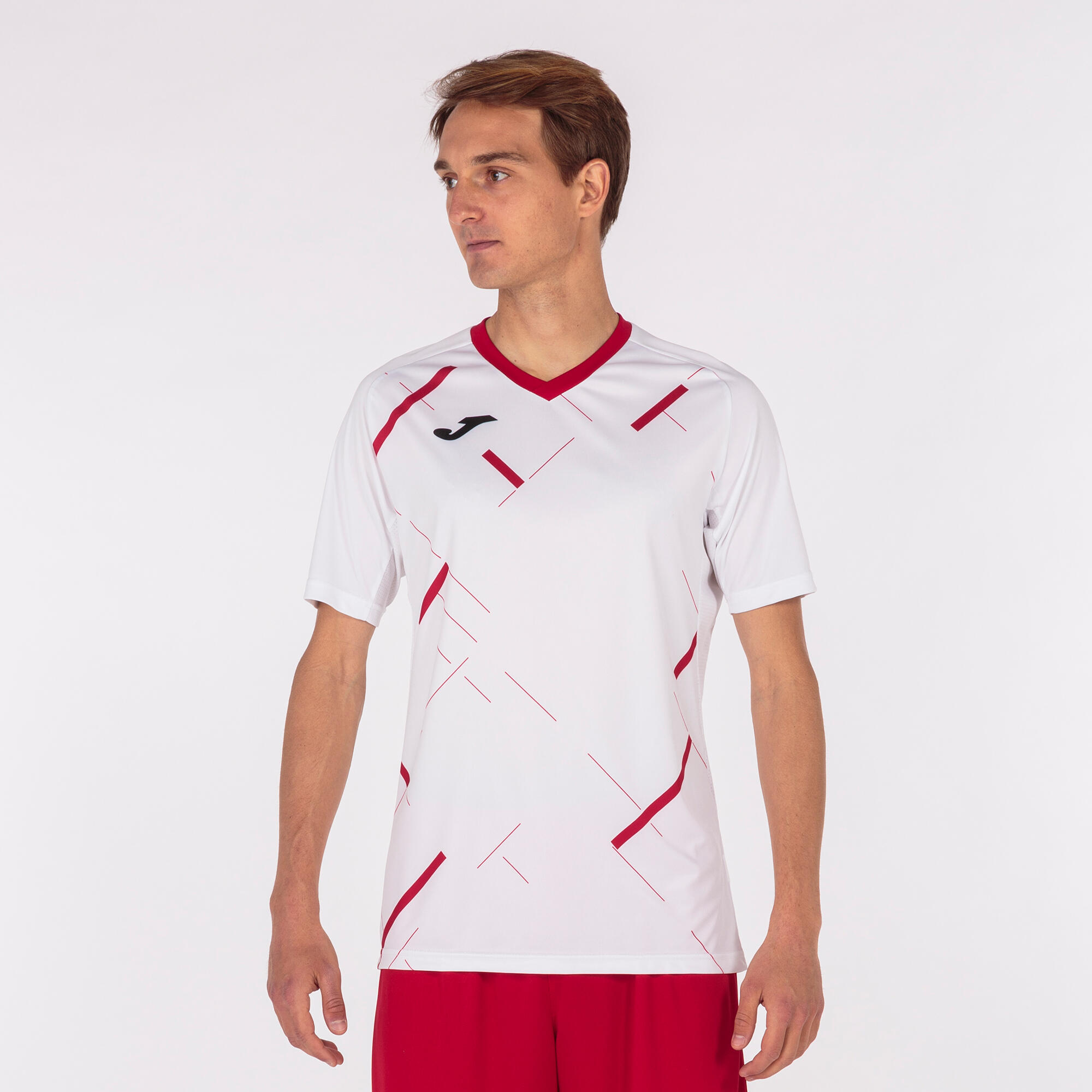 Camiseta Manga Corta Fútbol Hombre Joma Tiger III Blanco 2/5