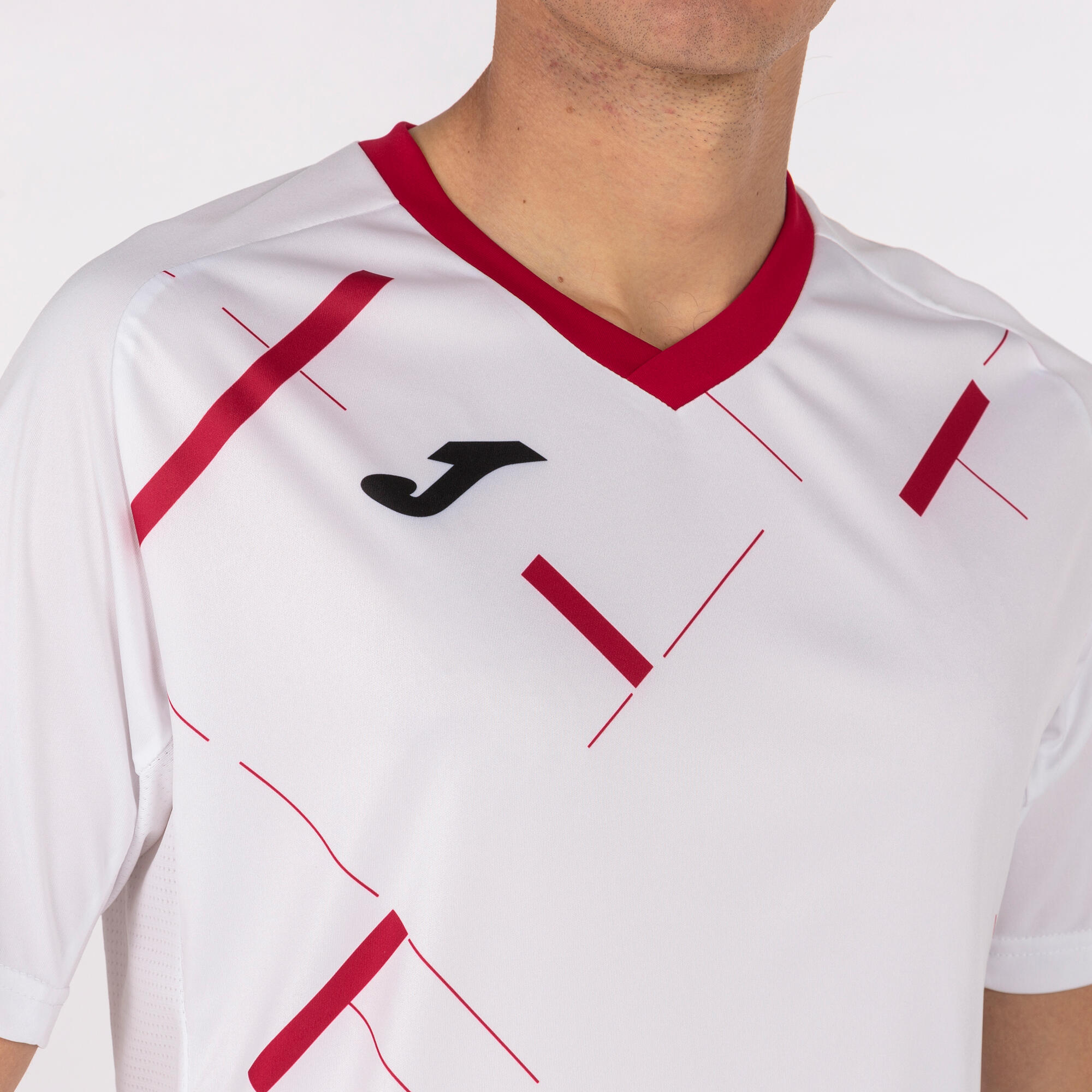 Camiseta Manga Corta Fútbol Hombre Joma Tiger III Blanco 5/5