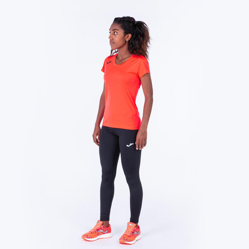 Maillot Manches Courtes Running Femme Joma Record II Corail Fluo