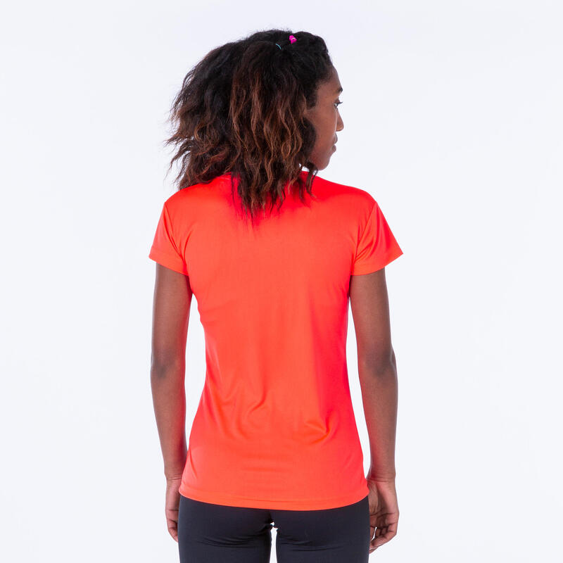 Maillot Manches Courtes Running Femme Joma Record II Corail Fluo