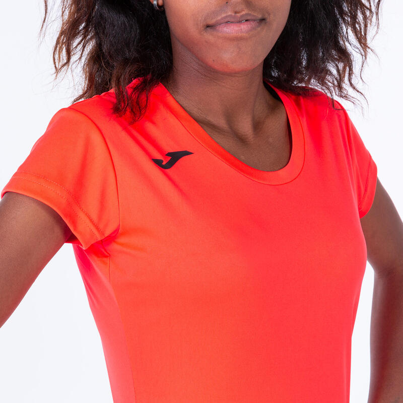 Maillot Manches Courtes Running Femme Joma Record II Corail Fluo
